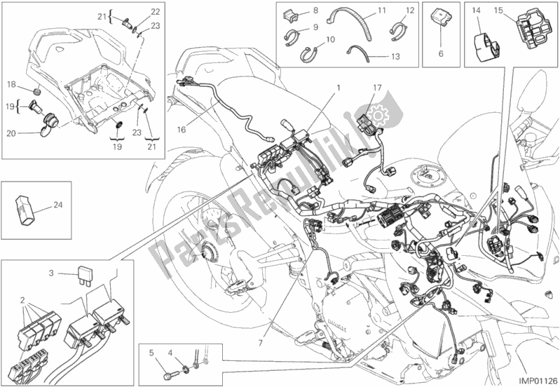 Toutes les pièces pour le Faisceau De Câblage du Ducati Multistrada 1260 ABS USA 2019
